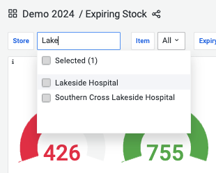 dashboard filters