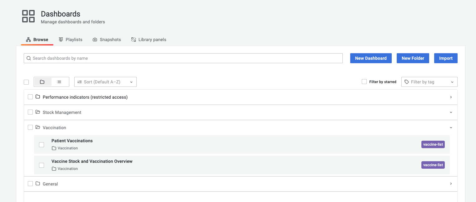 grafana folder example