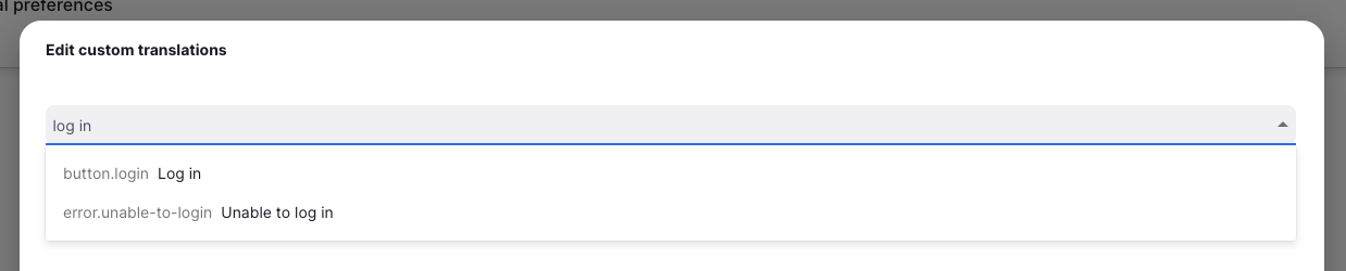 custom translations search