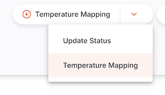 Equipment detail view with the Temperature Mapping button highlighted