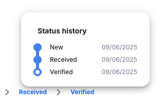 Inbound status: new