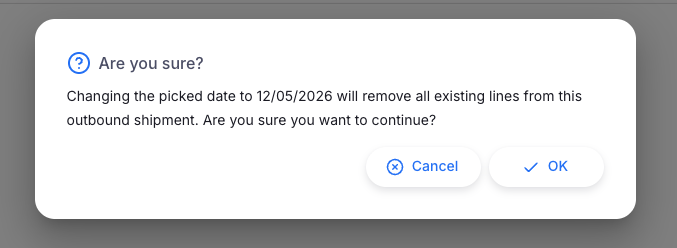 Confirmation dialog warning that existing lines will be removed