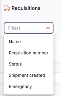 Requisition filter