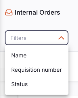 Internal Order: filter
