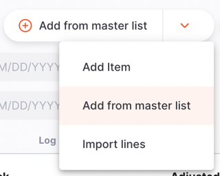 Add Item button