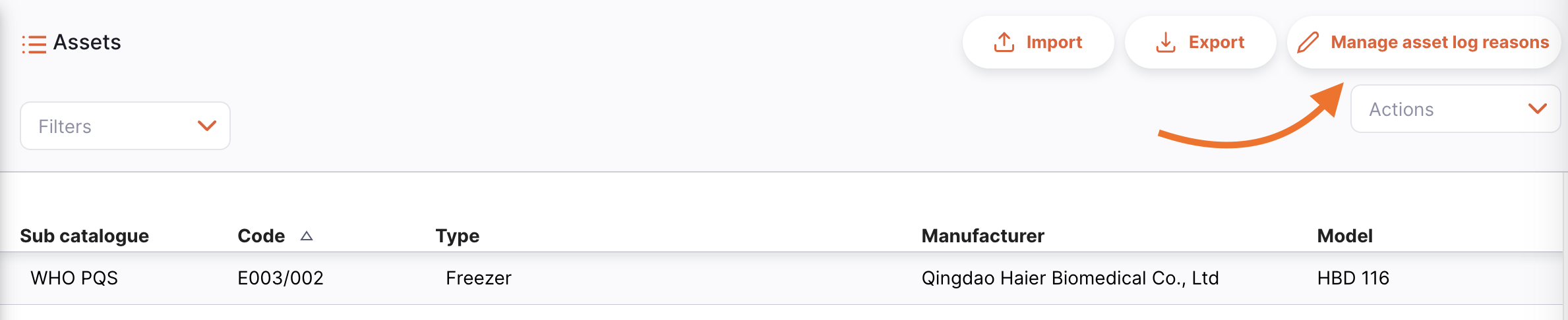Navigation équipements