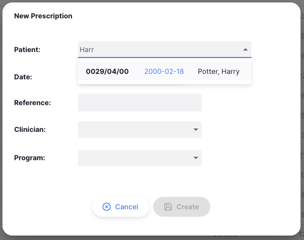 Fenêtre Nouvelle Prescription