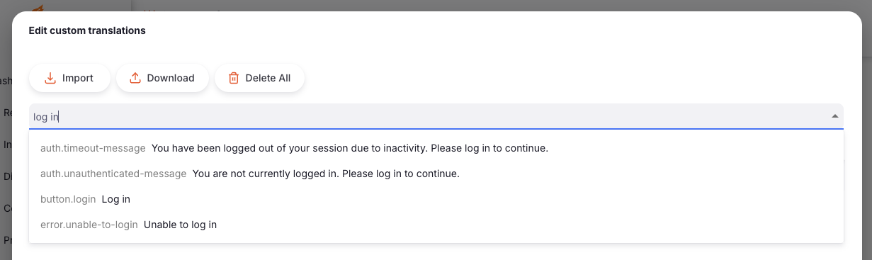 recherche de traductions personnalisées