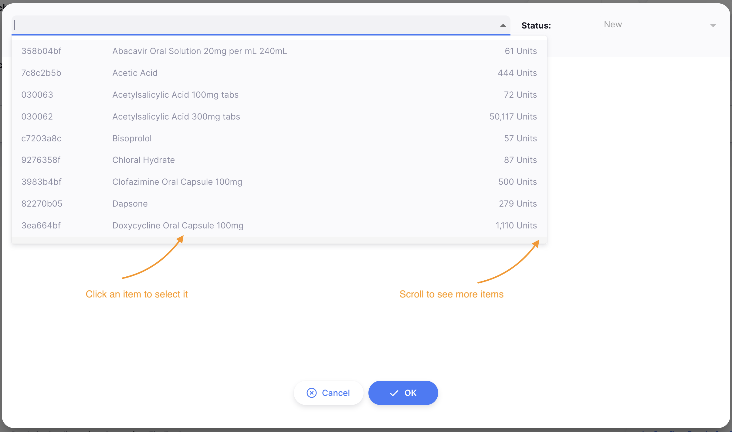 Liste Ajouter un article