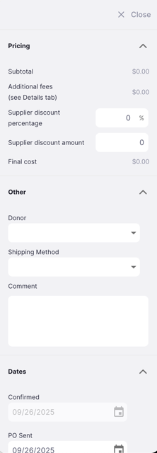 Panneau d'informations