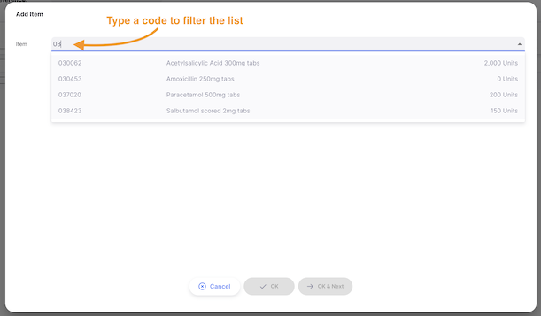 Ajouter un article par code