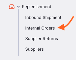 Commande Interne : navigation