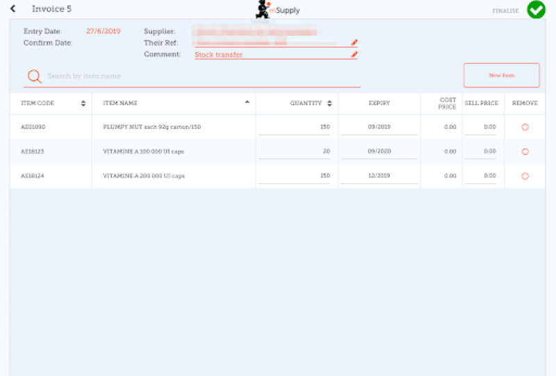 Custom invoices button on Navigator