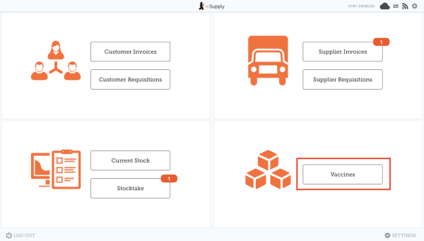 Custom invoices button on Navigator