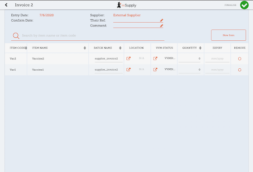 Custom invoices button on Navigator