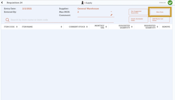 Custom invoices button on Navigator