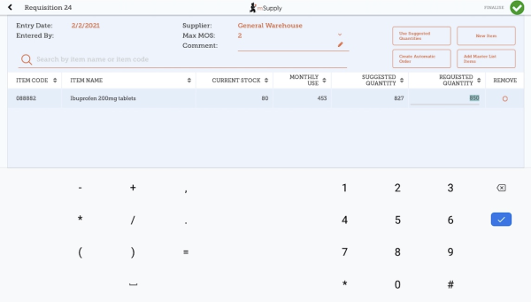 Custom invoices button on Navigator