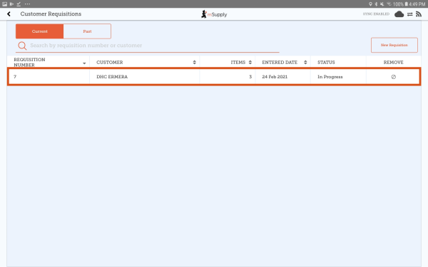 Custom invoices button on Navigator