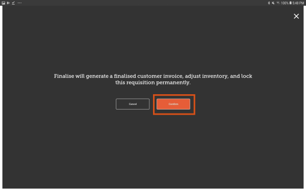 Custom invoices button on Navigator