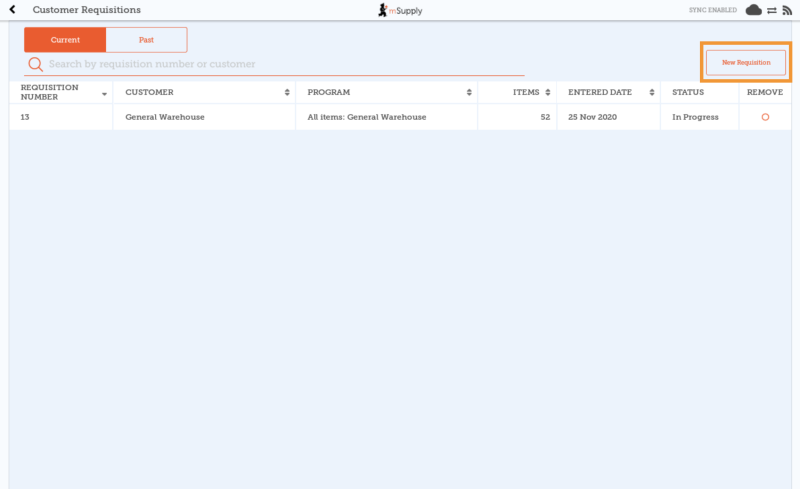 Custom invoices button on Navigator