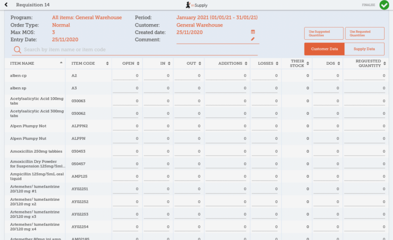 Custom invoices button on Navigator