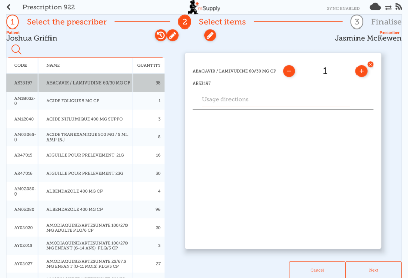 Custom invoices button on Navigator