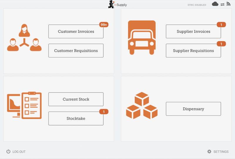 Custom invoices button on Navigator