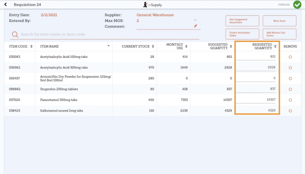 Custom invoices button on Navigator