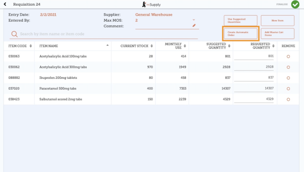 Custom invoices button on Navigator