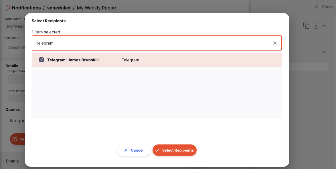 Selecting Recipients