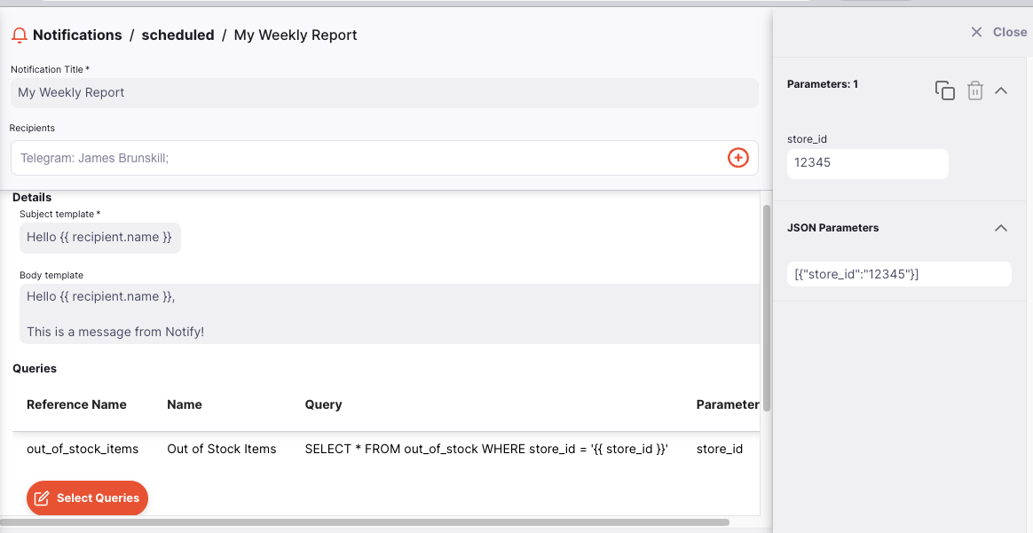 Configuring the store_id parameter