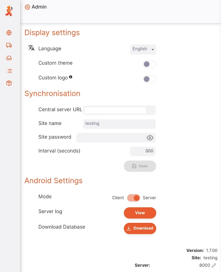 Mobile Settings